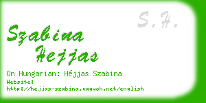 szabina hejjas business card