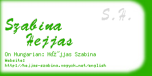 szabina hejjas business card